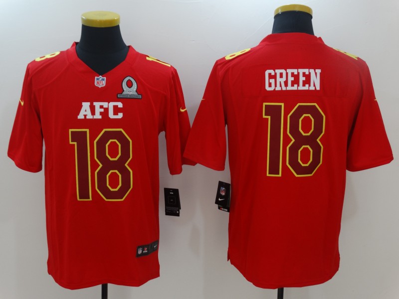 Men's Cincinnati Bengals A.J. Green #18 Red Game Jersey1 football jersey product view 1