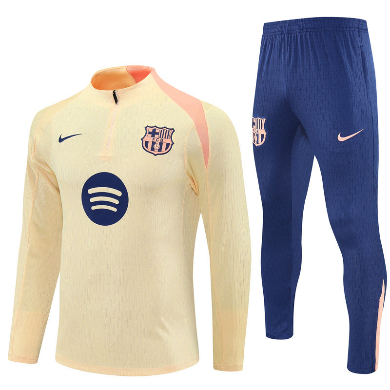 2526 Barcelona Beige Yellow sports jersey product view 1