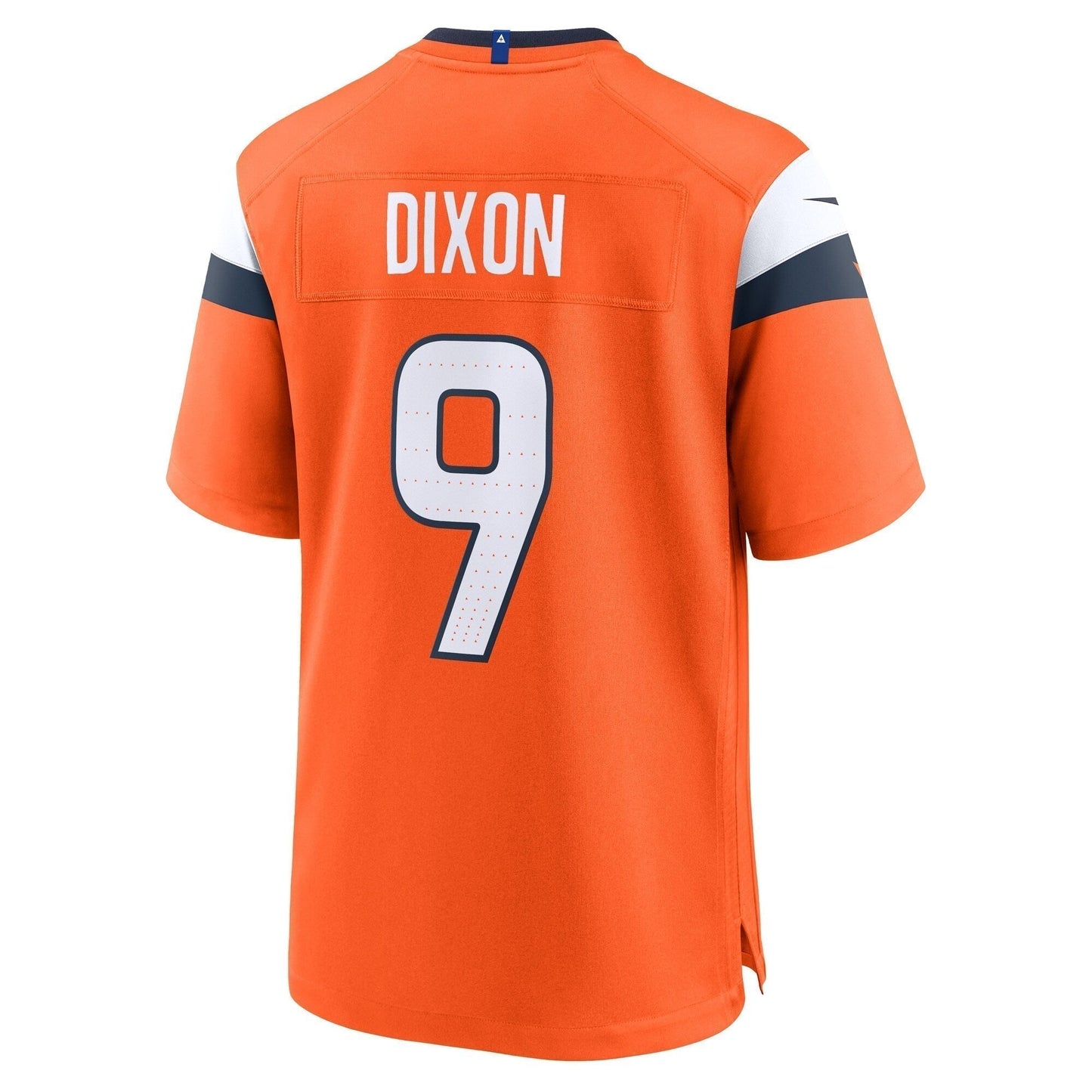 Riley Dixon Denver Broncos Team Game Jersey - Orange football jersey product view 3