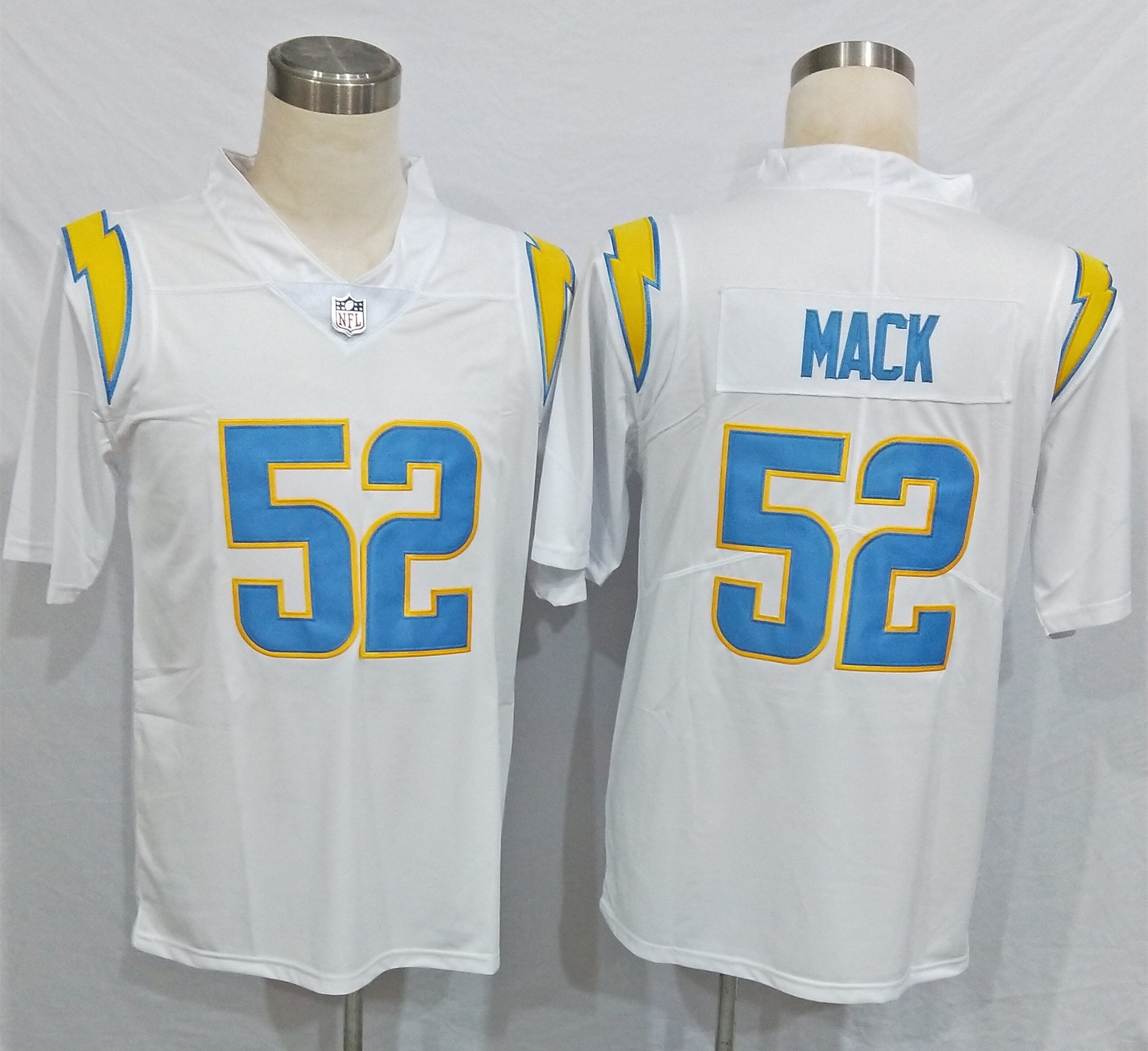 Men's Los Angeles Chargers Khalil Mack White Game Jersey football jersey product view 1