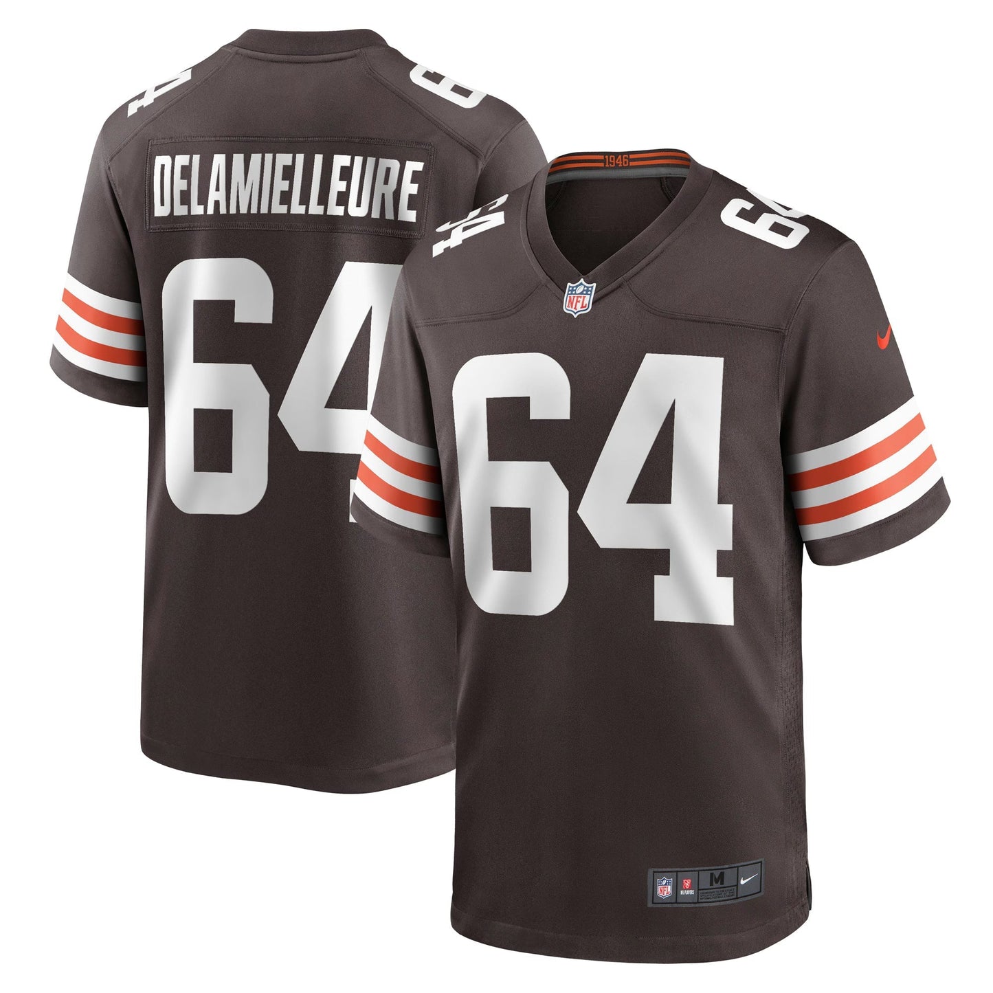 Cleveland Browns Joe DeLamielleure Brown Game Retired Player Jersey football jersey product view 1