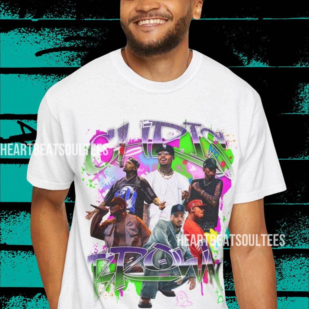 Chris Brown Vintage Shirt, Unisex Fan Merch Garment-Dyed Tee Unisex T-shirt, Sweatshirt, Hoodie, Long Sleeve Tee - T-Shirt, Sweatshirt, Hoodie