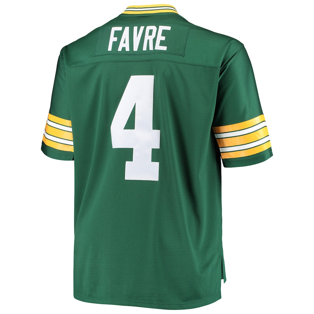 GB. Packers #4 Brett Favre Green Big & Tall 1996 Retired Player Replica Jersey football jersey product view 1
