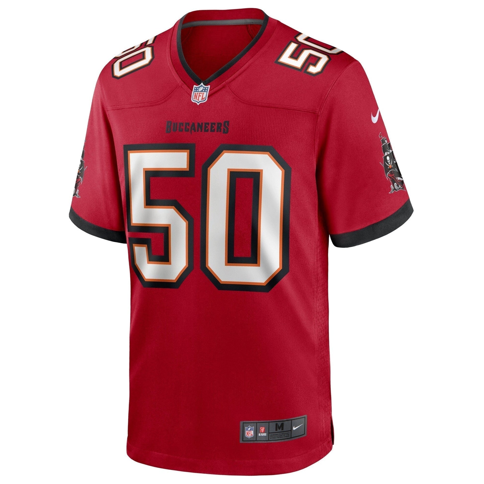 Vita Vea Tampa Bay Buccaneers Game Jersey - Red football jersey product view 2