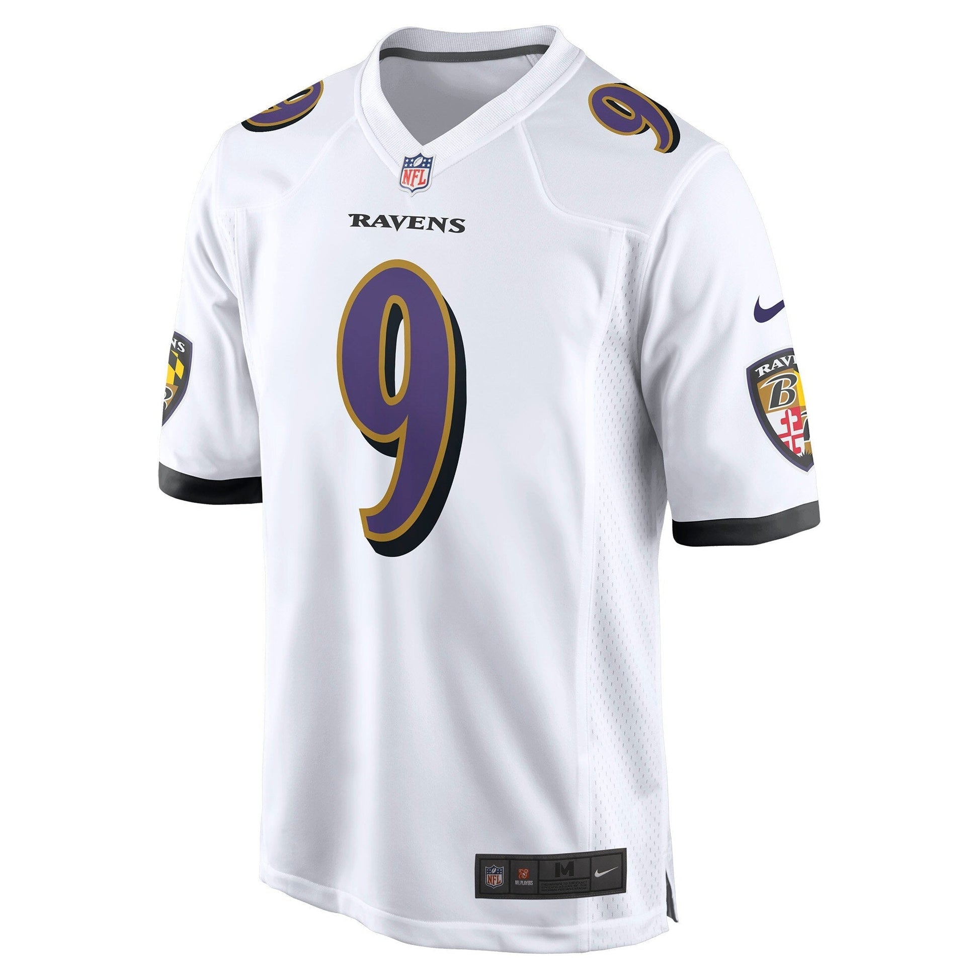 Justin Tucker Baltimore Ravens Game Jersey - White football jersey product view 2