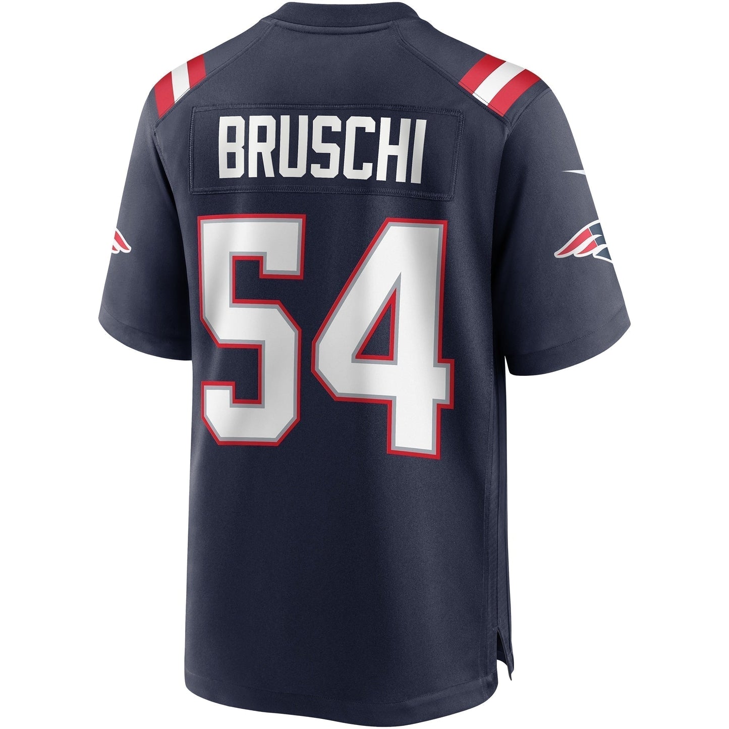 Tedy Bruschi New England Patriots Game Retired Jersey - Navy football jersey product view 3