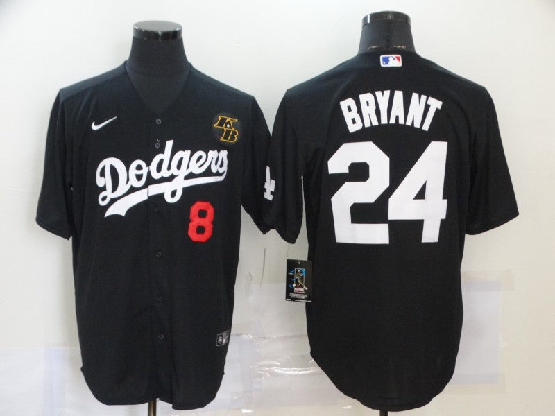 Men's Los Angeles Dodgers Kris Bryant -24 Black Replica Baseball Jersey baseball jersey product view 1