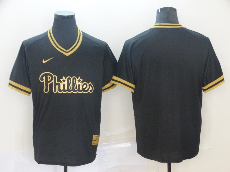 Men's Philadelphia Phillies Black Replica Blank Jersey1 baseball jersey product view 1