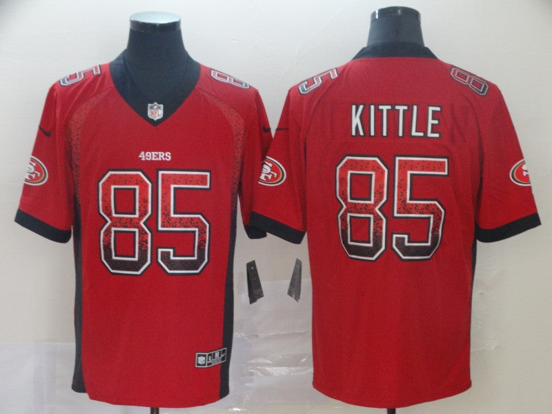 Men's San Francisco 49ers George Kittle #85 Red Game Player Jersey1 football jersey product view 1