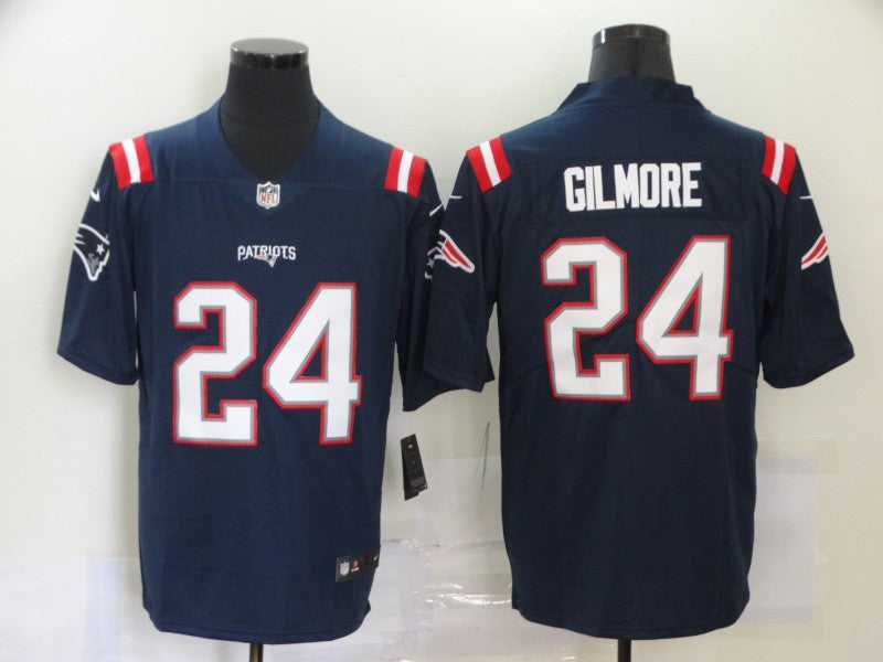 Men's New England Patriots Stephon Gilmore Navy Game Jersey football jersey product view 1
