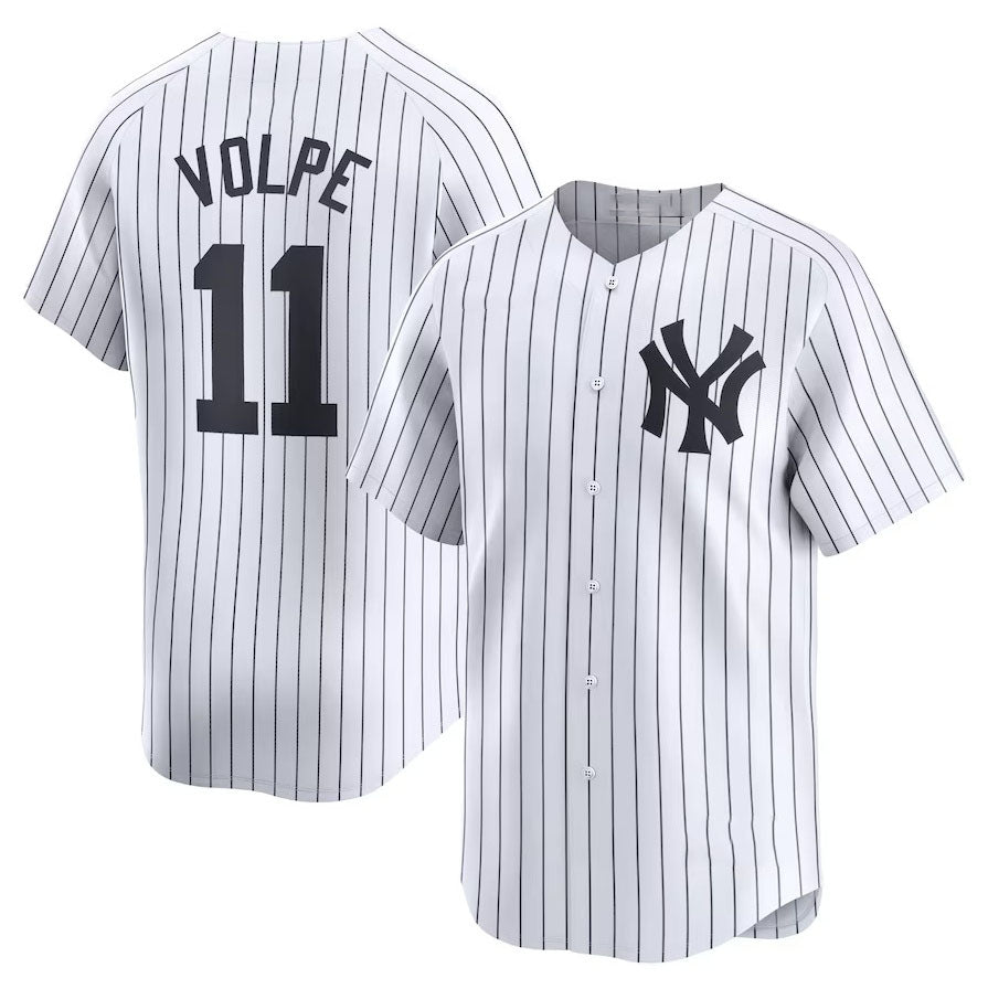 New York Yankees #11 Anthony Volpe Home Limited Player Jersey - White Stitches Baseball Jerseys baseball jersey product view 1