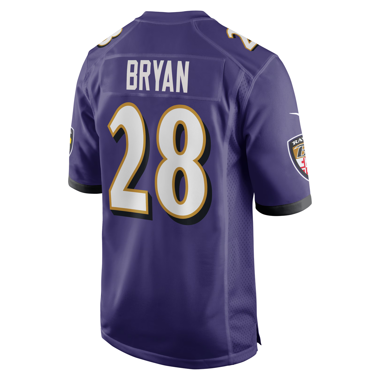 Baltimore Ravens Taven Bryan Purple Team Game Jersey football jersey product view 2