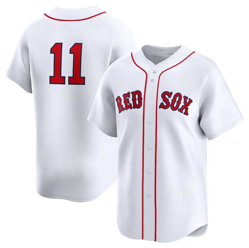 Boston Red Sox #11 Rafael Devers White Home Limited Player Jersey baseball jersey product view 1