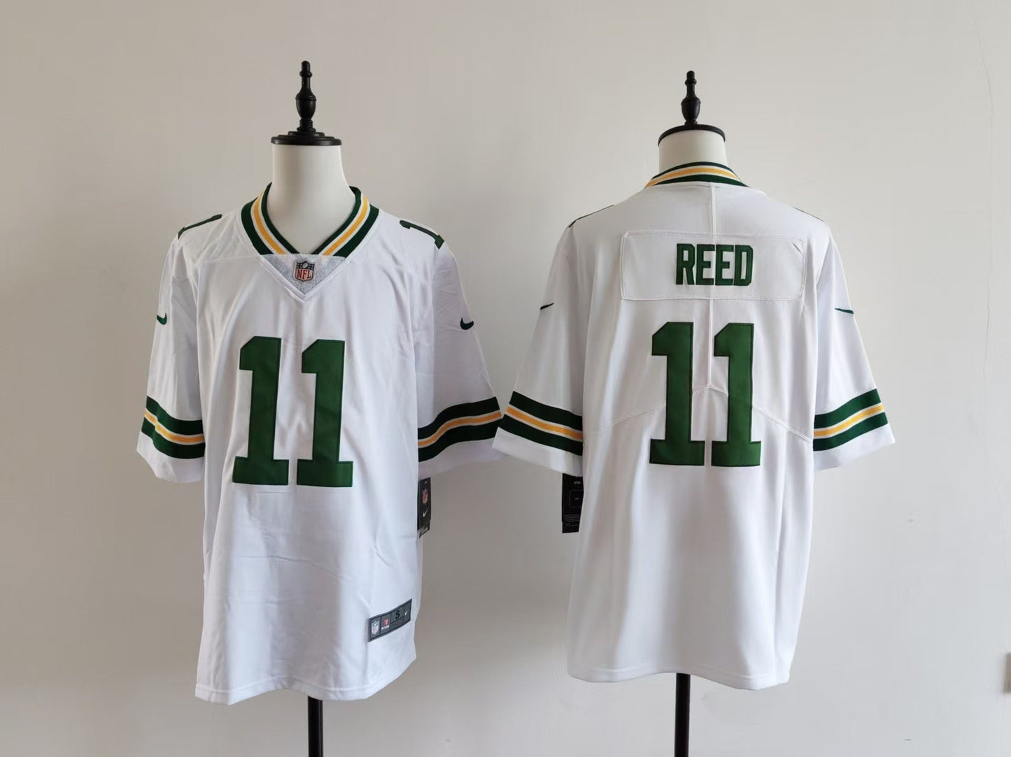 Men's Green Bay Packers Jayden Reed Jersey - White football jersey product view 1