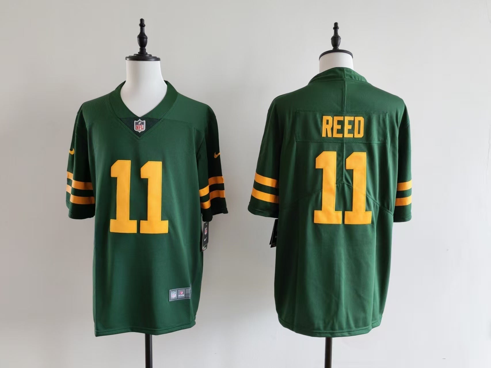 Men's Green Bay Packers Jayden Reed Jersey football jersey product view 1