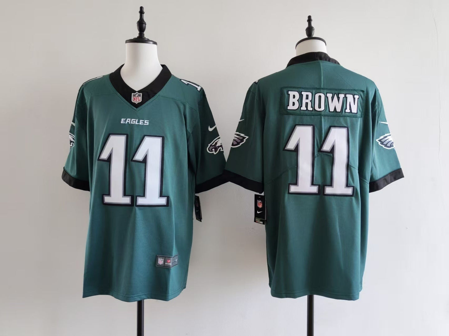 Men's Philadelphia Eagles A.J. Brown Jersey-Midnight Green football jersey product view 1
