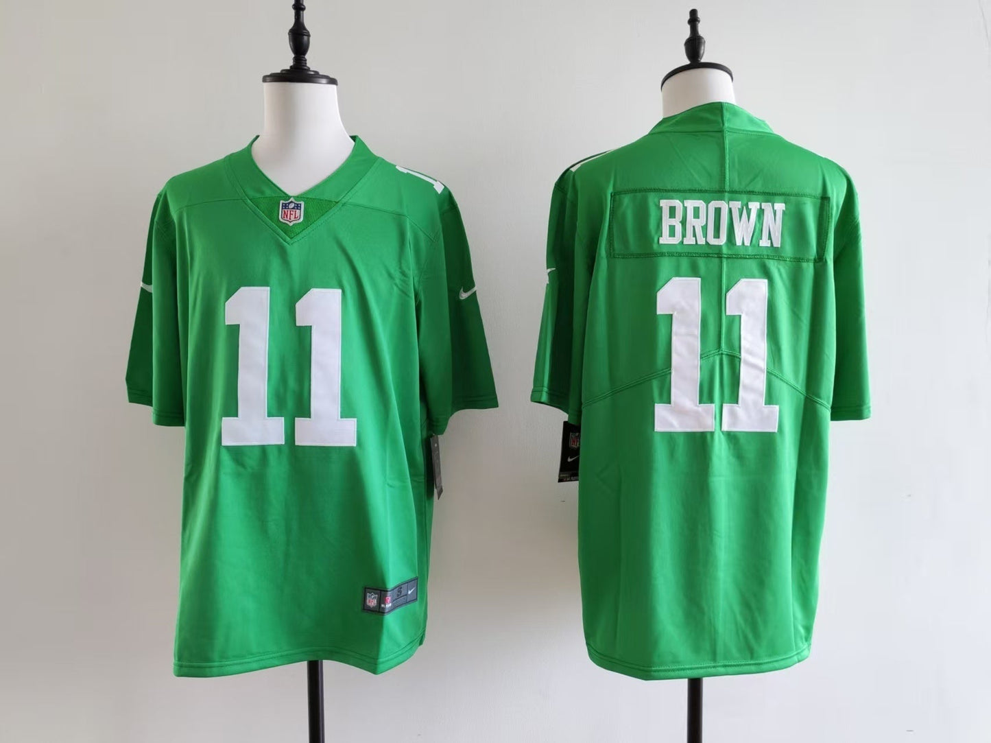 Men's Philadelphia Eagles A.J. Brown Jersey-green-Digital without black borders football jersey product view 1