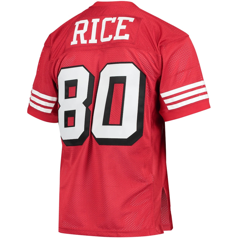 SF.49ers #80 Jerry Rice 1994 Scarlet Authentic Throwback Retired Player Jersey football jersey product view 1