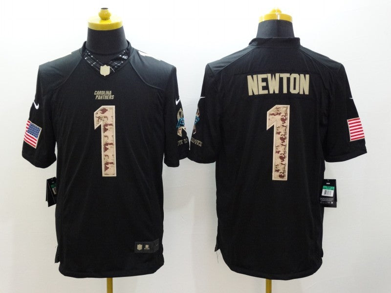 Men's Carolina Panthers Cam Newton #1 Black Alternate Game Jersey1 football jersey product view 1