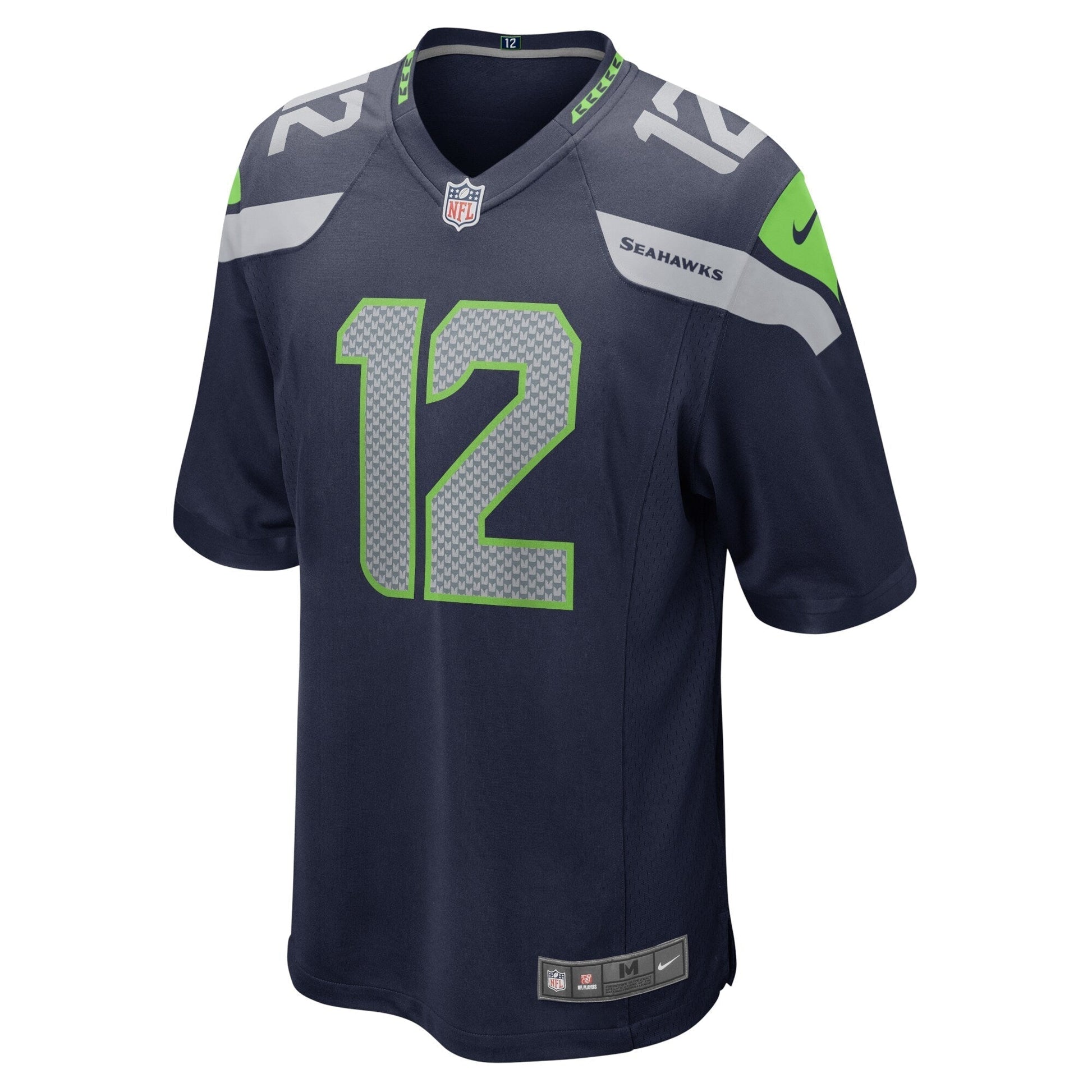 12s Seattle Seahawks Game Team Jersey - College Navy football jersey product view 2