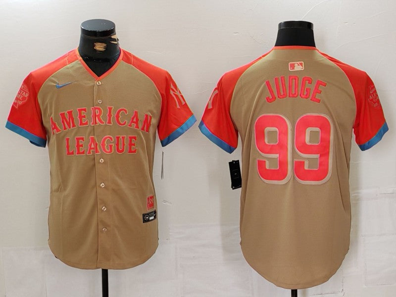 Men's American League Aaron Judge Cream 2024 MLB All-Star Game Limited Player Jersey baseball jersey product view 1