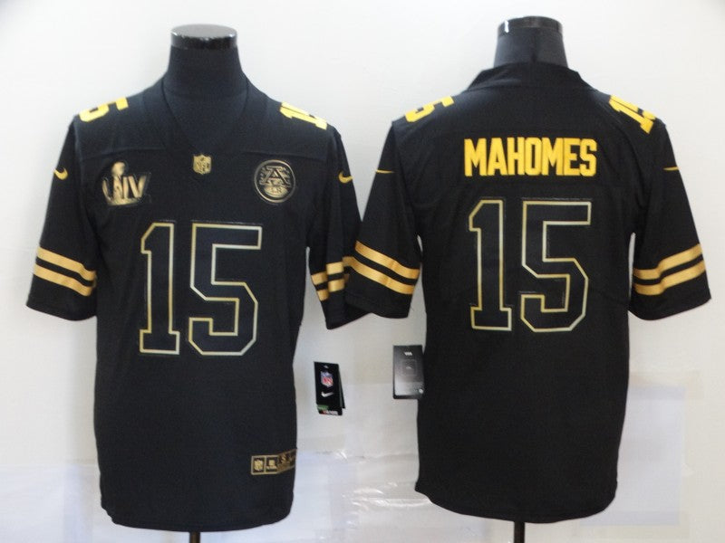 Men's Kansas City Chiefs #15 Patrick Mahomes Black Game Jersey1 football jersey product view 1