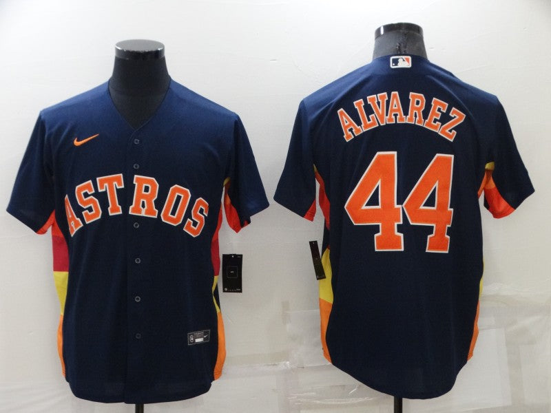Men's Houston Astros Yordan Alvarez #44 Navy Alternate Replica Player Name Jersey1 baseball jersey product view 1