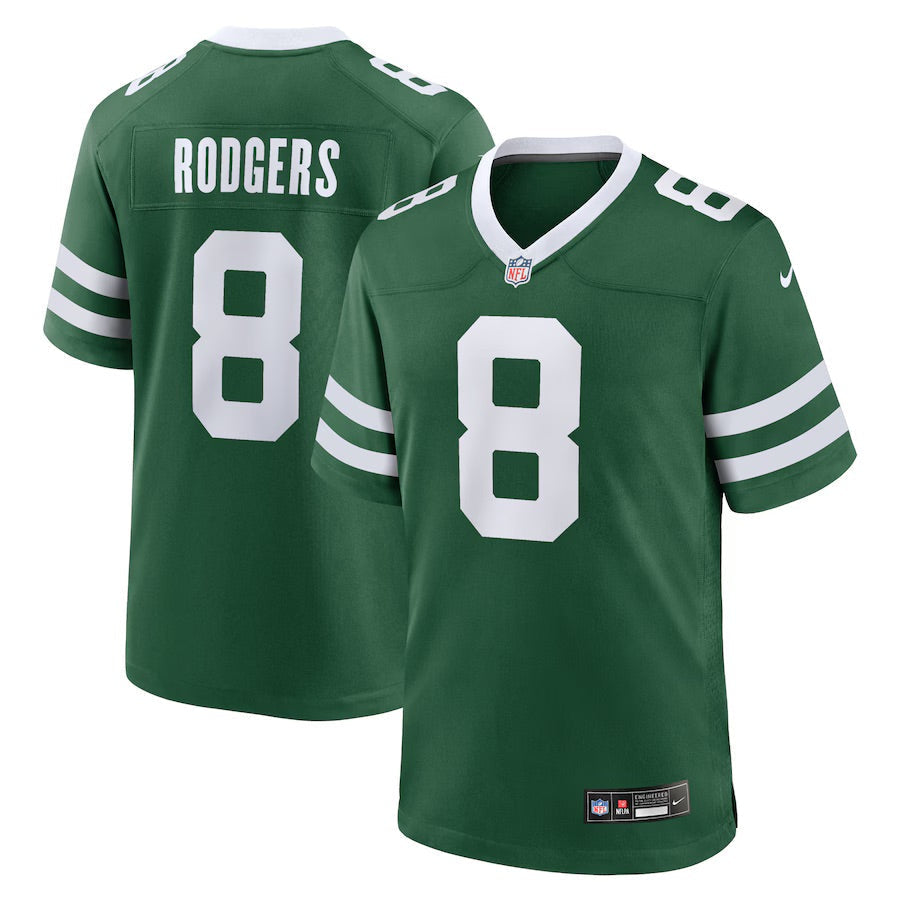 Aaron Rodgers New York Jets 2024 Jersey football jersey product view 1