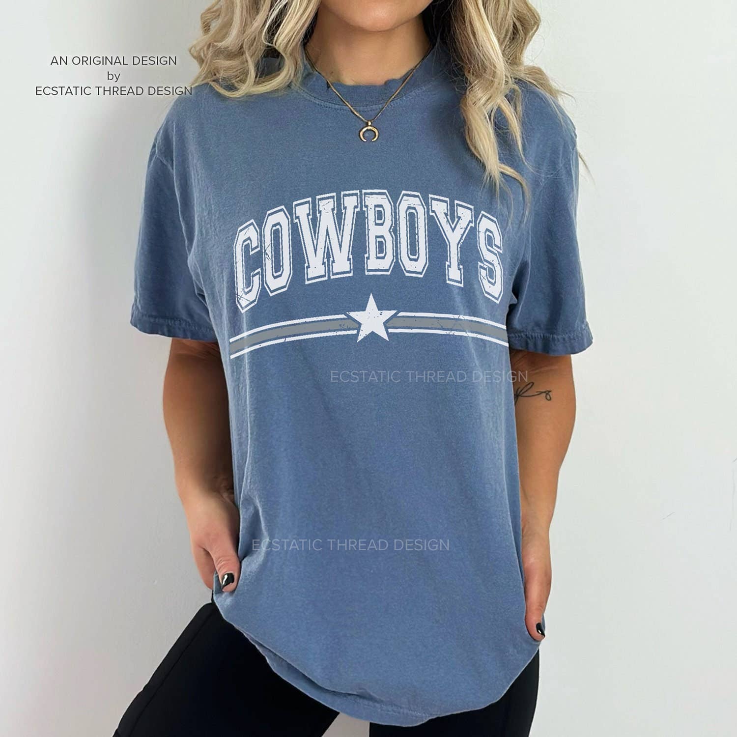 Original Vintage Cowboys Shirt  Retro Distressed Western Te Unisex T-shirt, Sweatshirt, Hoodie, Long Sleeve Tee - T-Shirt, Sweatshirt, Hoodie