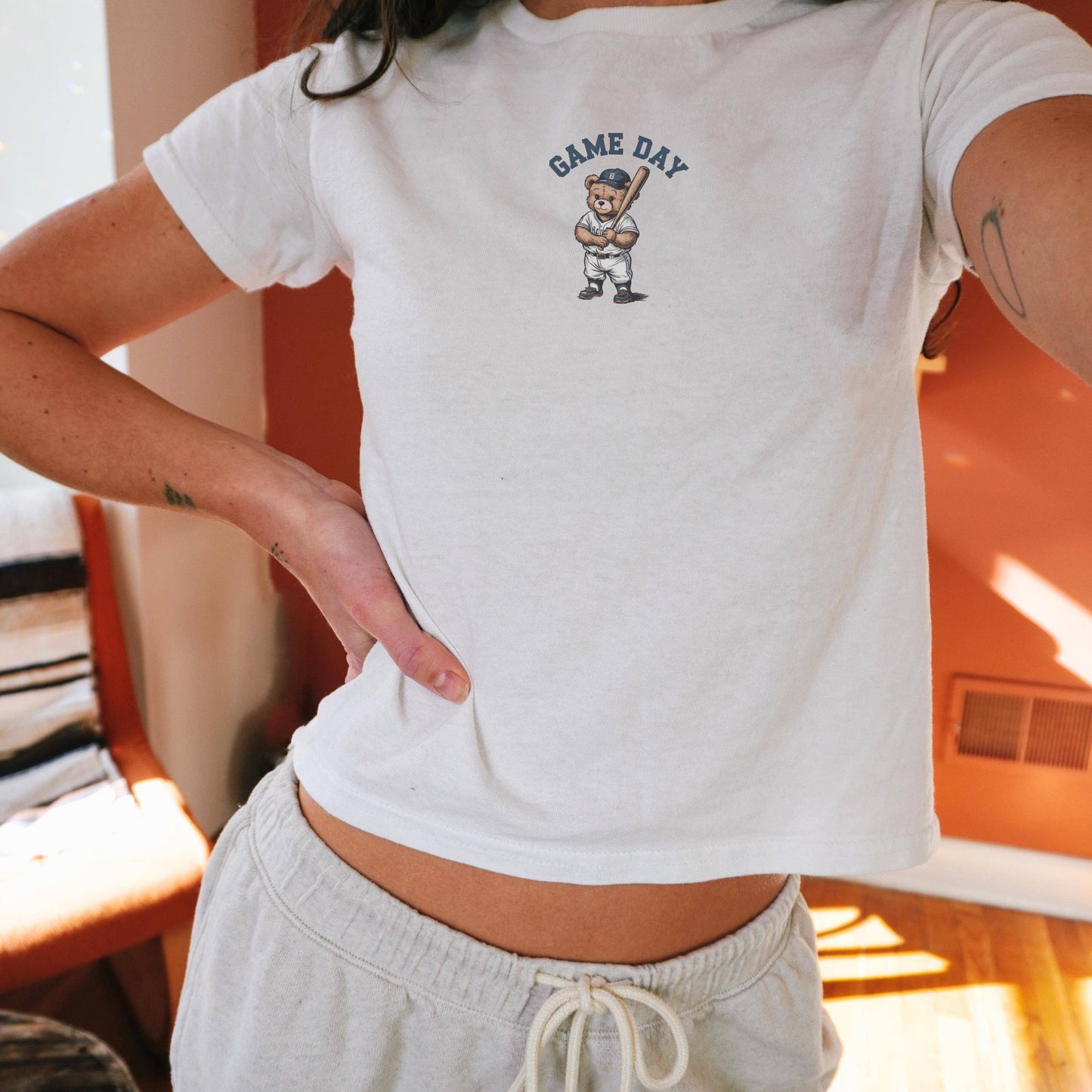 Vintage Teddy Bear Game Day Baseball Tee - Y2K Aesthetic Unisex T-shirt, Sweatshirt, Hoodie, Long Sleeve Tee - T-Shirt, Sweatshirt, Hoodie
