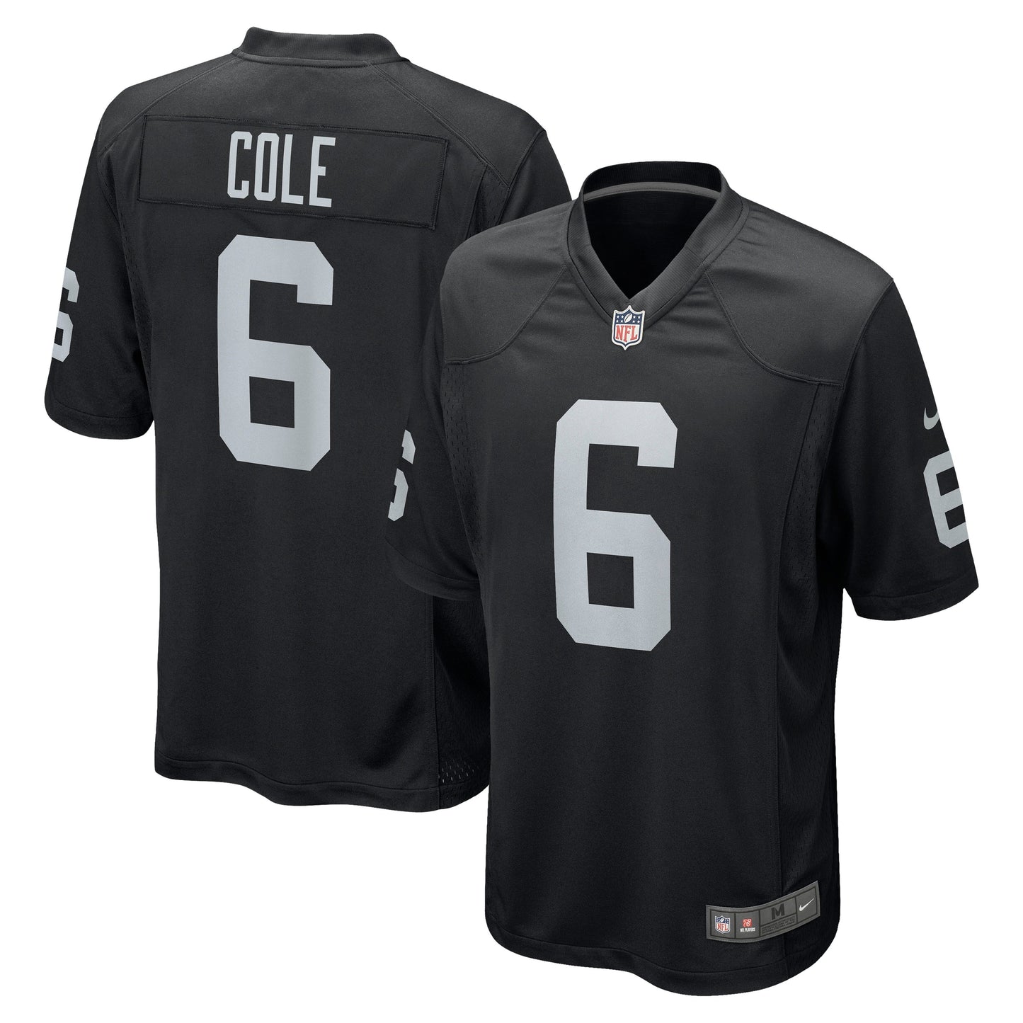 AJ Cole Las Vegas Raiders Game Jersey - Black football jersey product view 1