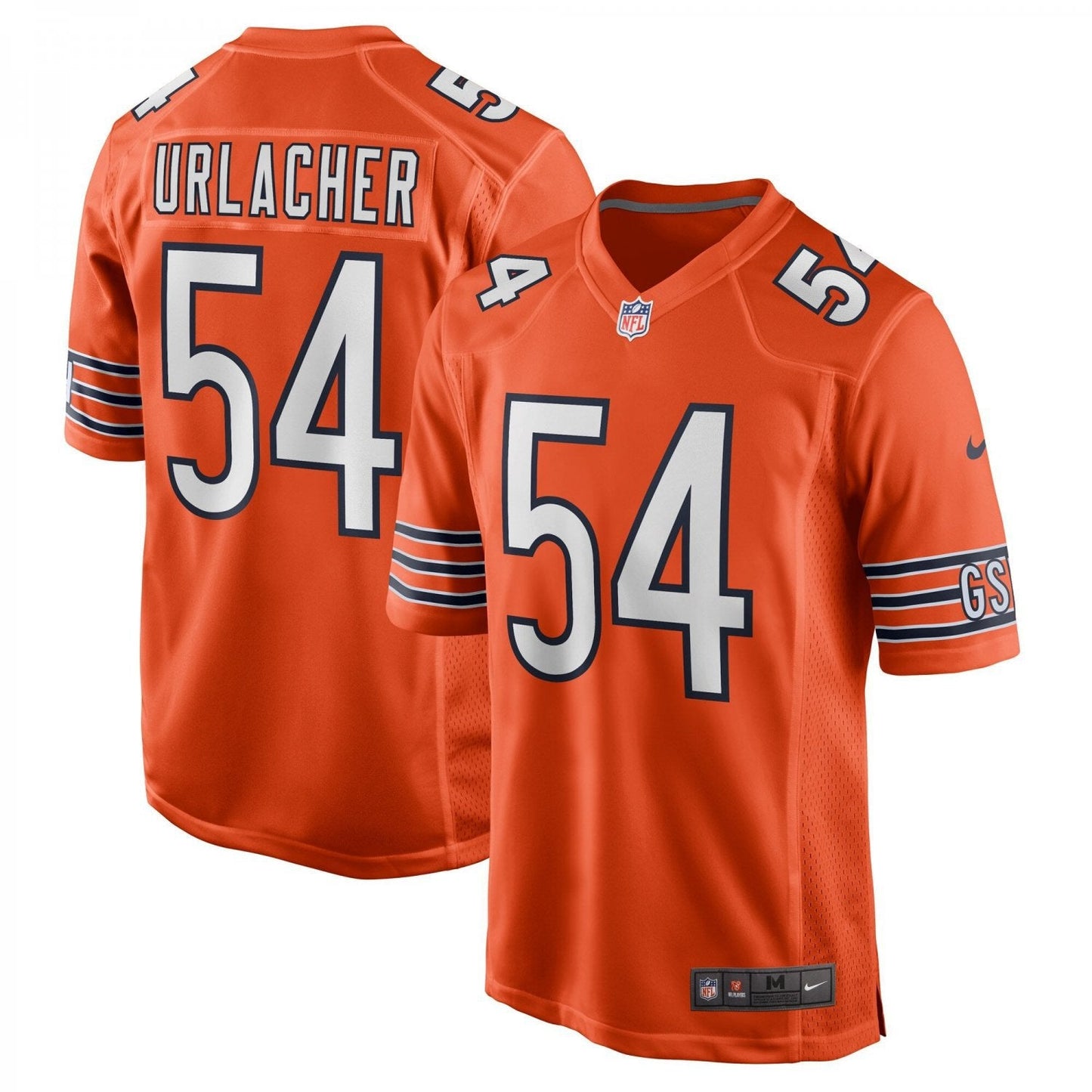 Brian Urlacher Chicago Bears Retired Player Jersey - Orange football jersey product view 1