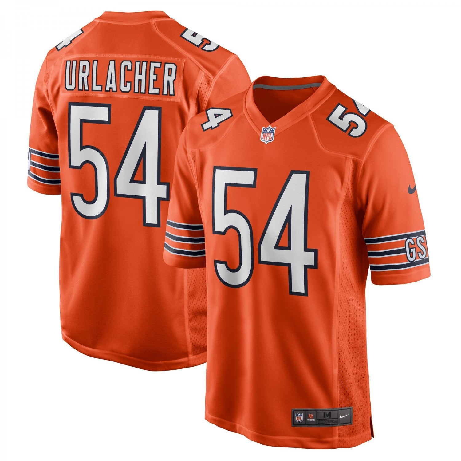 Brian Urlacher Chicago Bears Retired Player Jersey - Orange football jersey product view 1