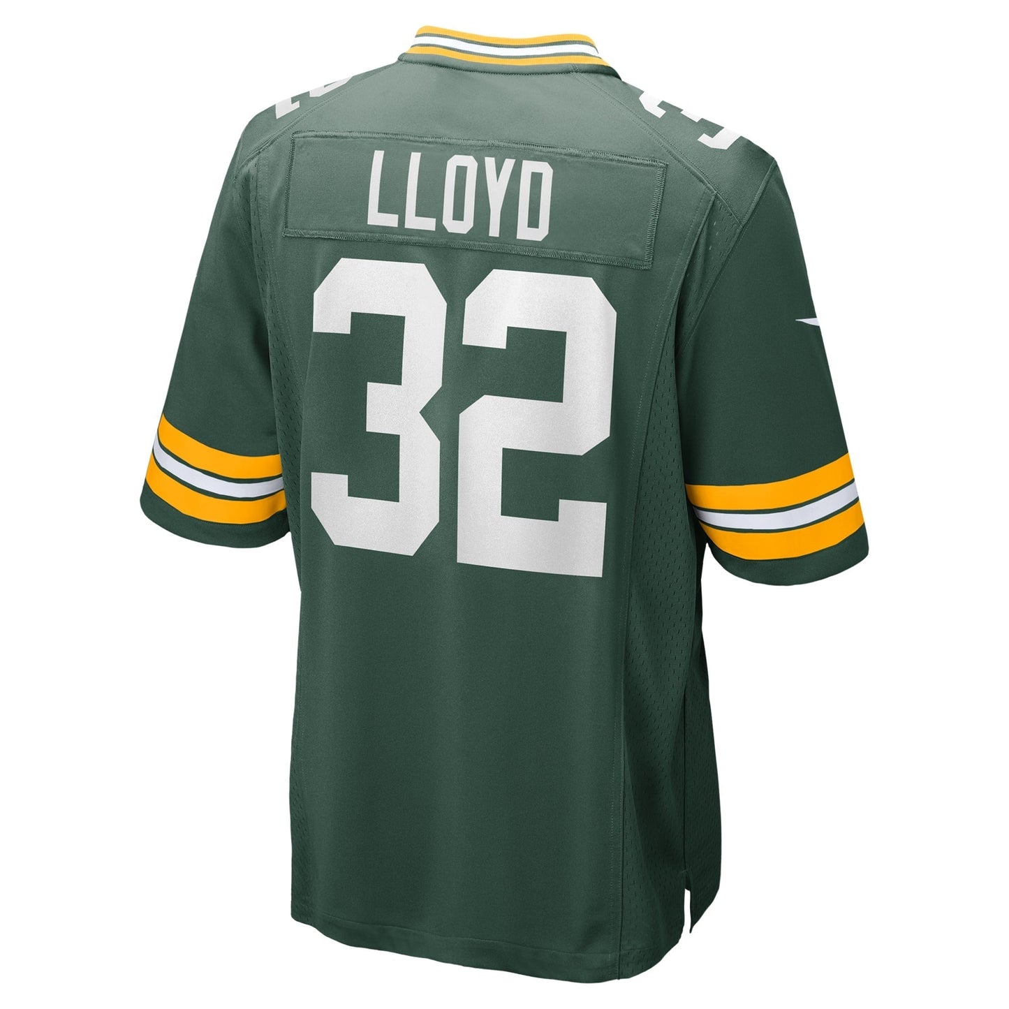 MarShawn Lloyd Green Bay Packers Game Jersey - Green football jersey product view 3