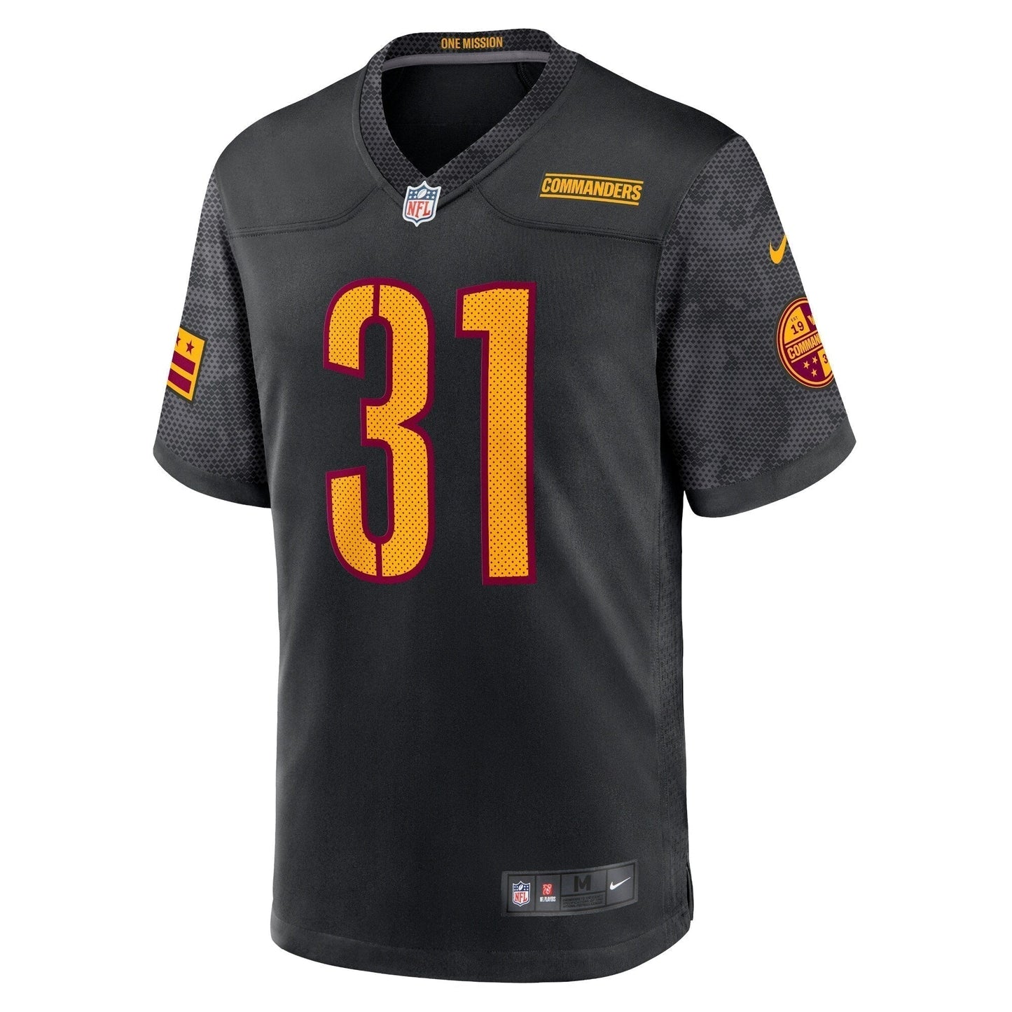 Kamren Curl Washington Commanders Alternate Game Jersey - Black football jersey product view 2