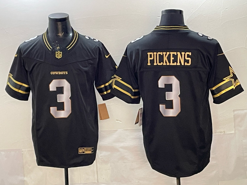 Men's Dallas Cowboys George Pickens Black Player Jersey football jersey product view 1