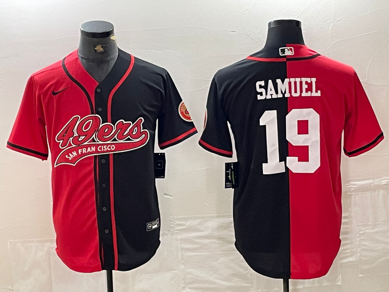 Men's San Francisco 49ers Deebo Samuel Red/Black Game Player Jersey Joint Edition football jersey product view 1