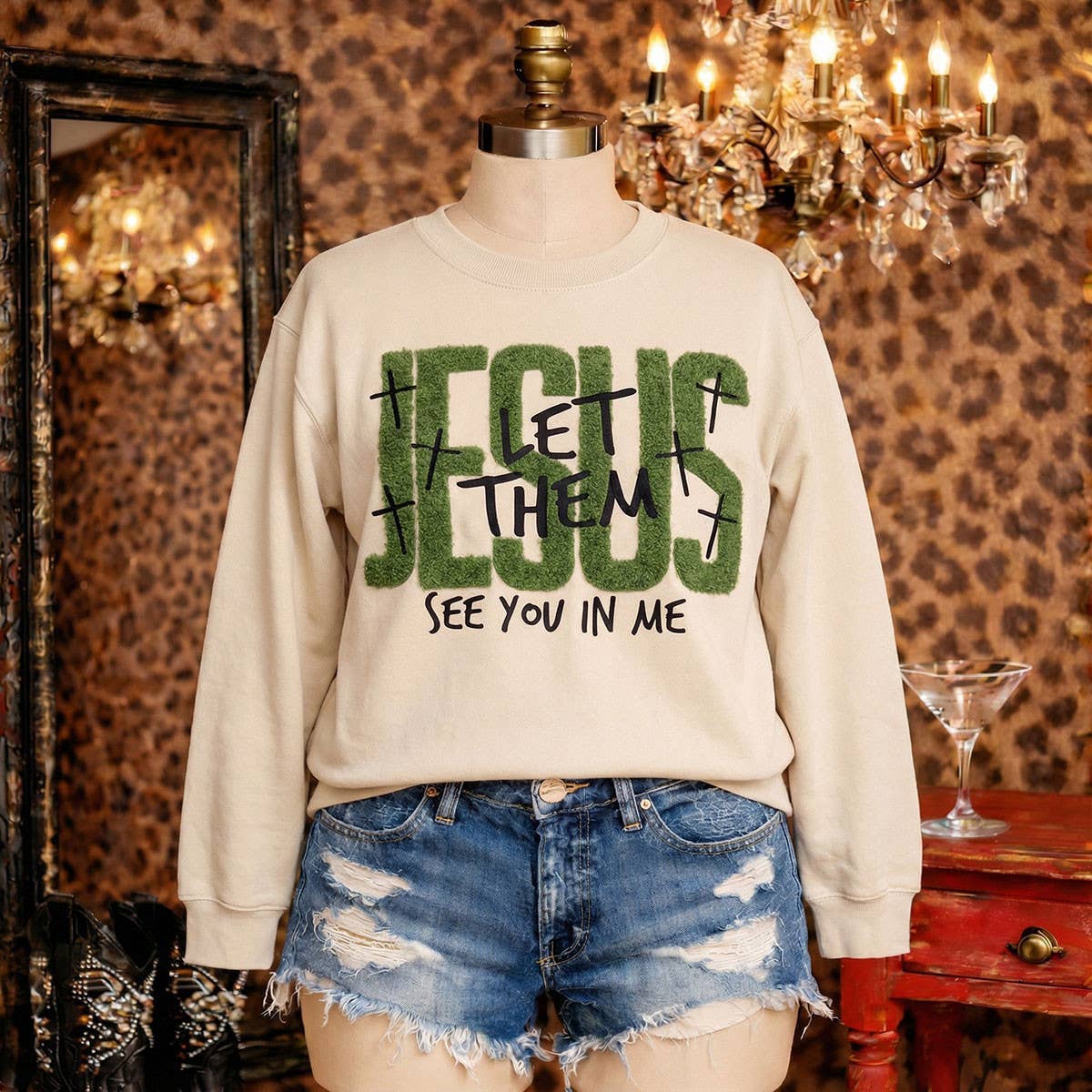 Let Them See You in Me  Jesus Fluffy Sweatshirt Unisex T-shirt, Sweatshirt, Hoodie, Long Sleeve Tee - T-Shirt, Sweatshirt, Hoodie