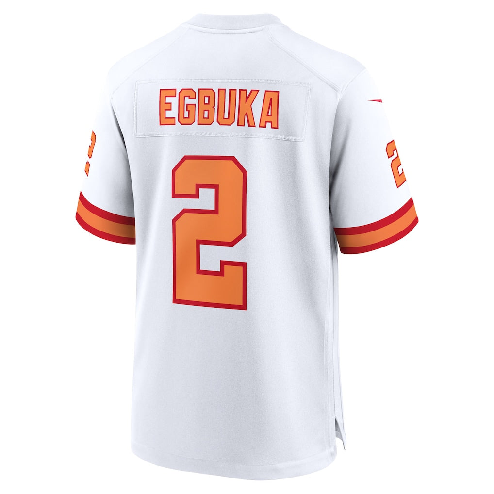 TB.Buccaneers #2 Emeka Egbuka White Alternate 50th Season Game Jersey football jersey product view 1