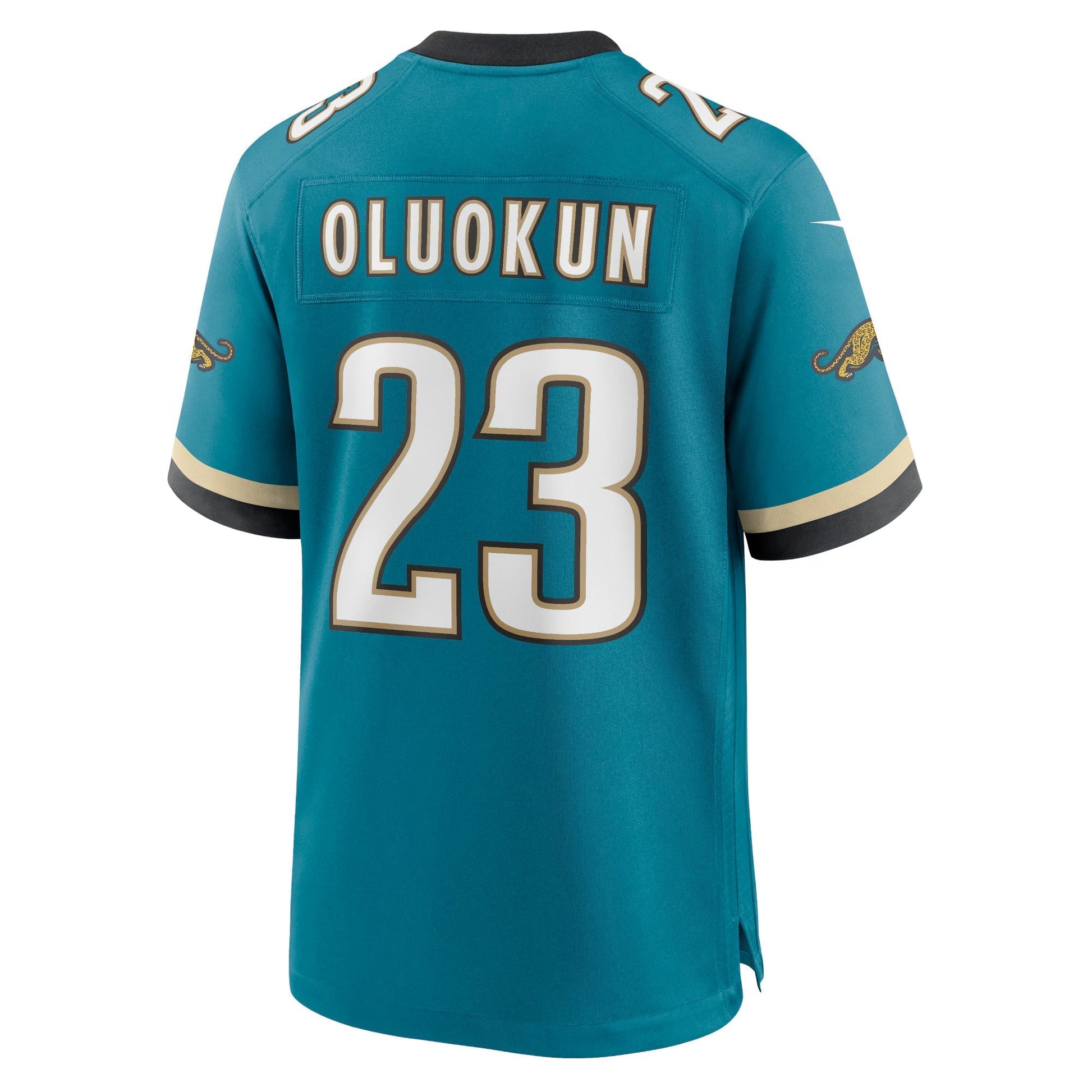 Jacksonville Jaguars Foye Oluokun Teal Prowler Throwback Player Game Jersey football jersey product view 2