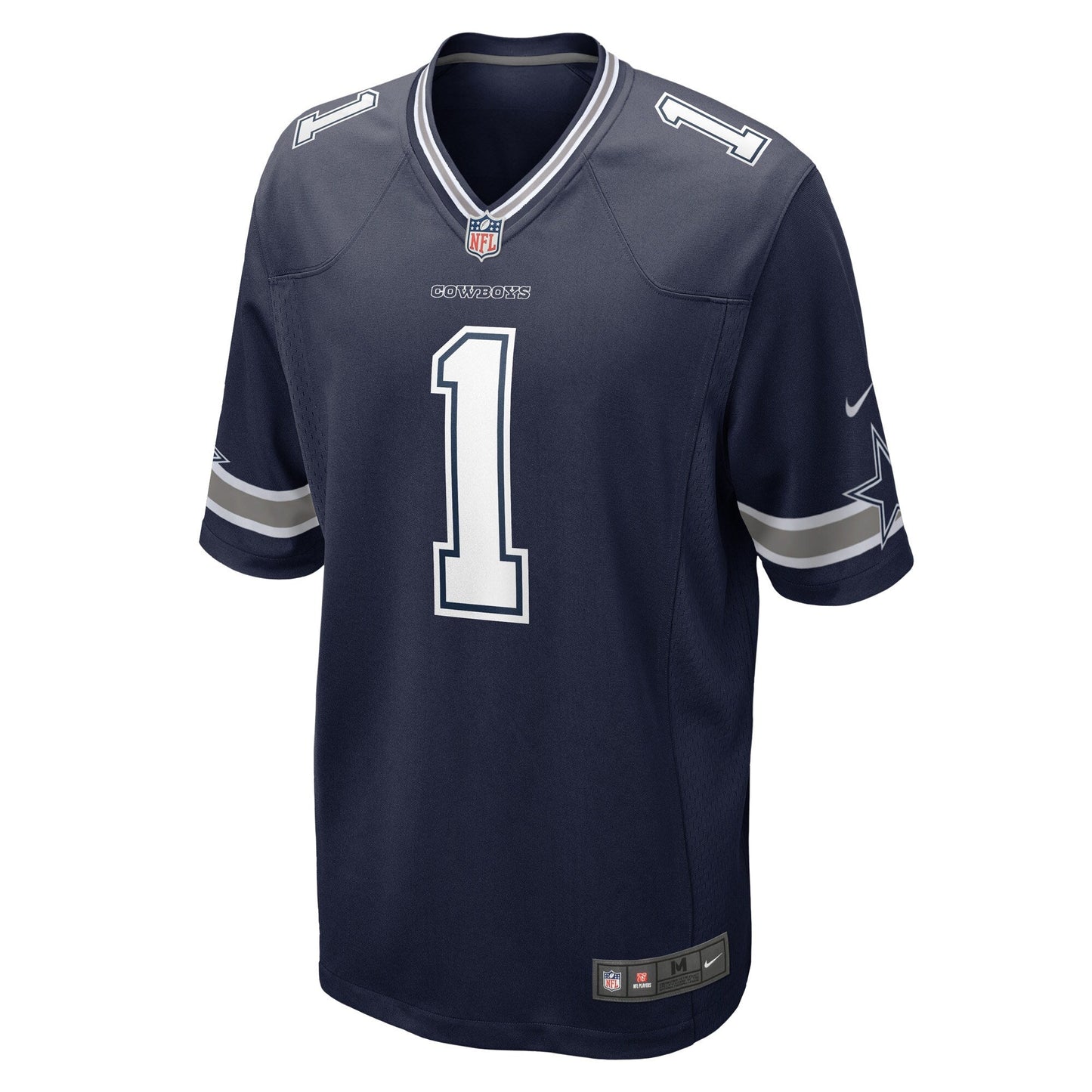 Number 1 Groom Dallas Cowboys Game Jersey - Navy football jersey product view 2