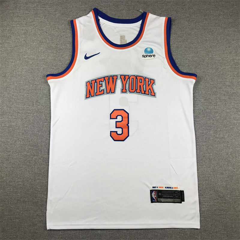 Knicks #3 White Jersey basketball jersey product view 1
