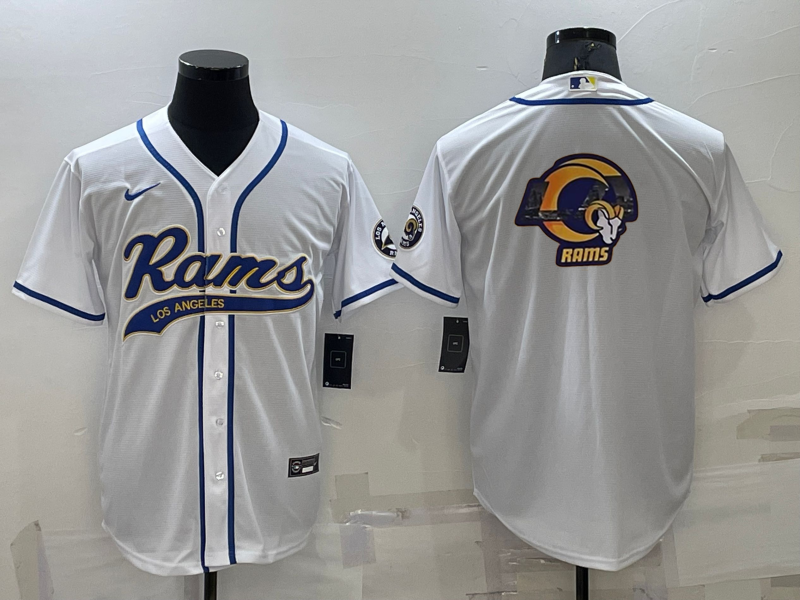Men's Los Angeles Rams White Game Jersey football jersey product view 1