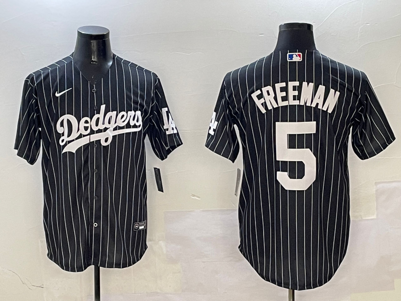 Men's Los Angeles Dodgers Freddie Freeman Black Alternate Limited Player Jersey baseball jersey product view 1