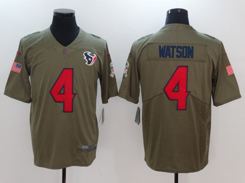 Men's Houston Texans Deshaun Watson #4 Brown Alternate Game Jersey1 football jersey product view 1