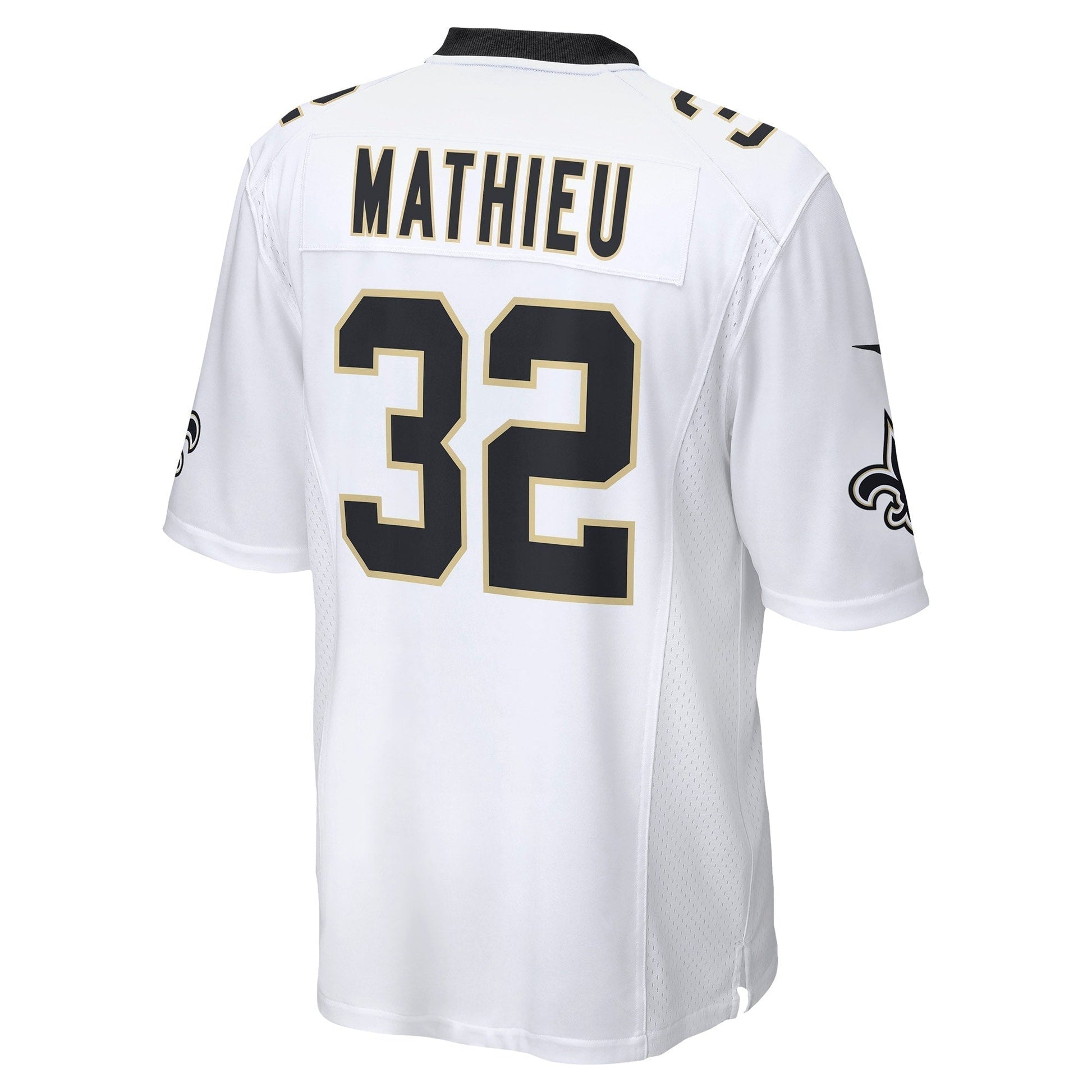 Tyrann Mathieu New Orleans Saints Game Jersey - White football jersey product view 3
