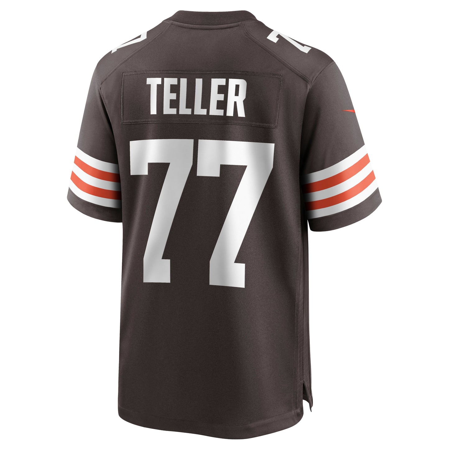 Wyatt Teller Cleveland Browns Game Jersey - Brown football jersey product view 3