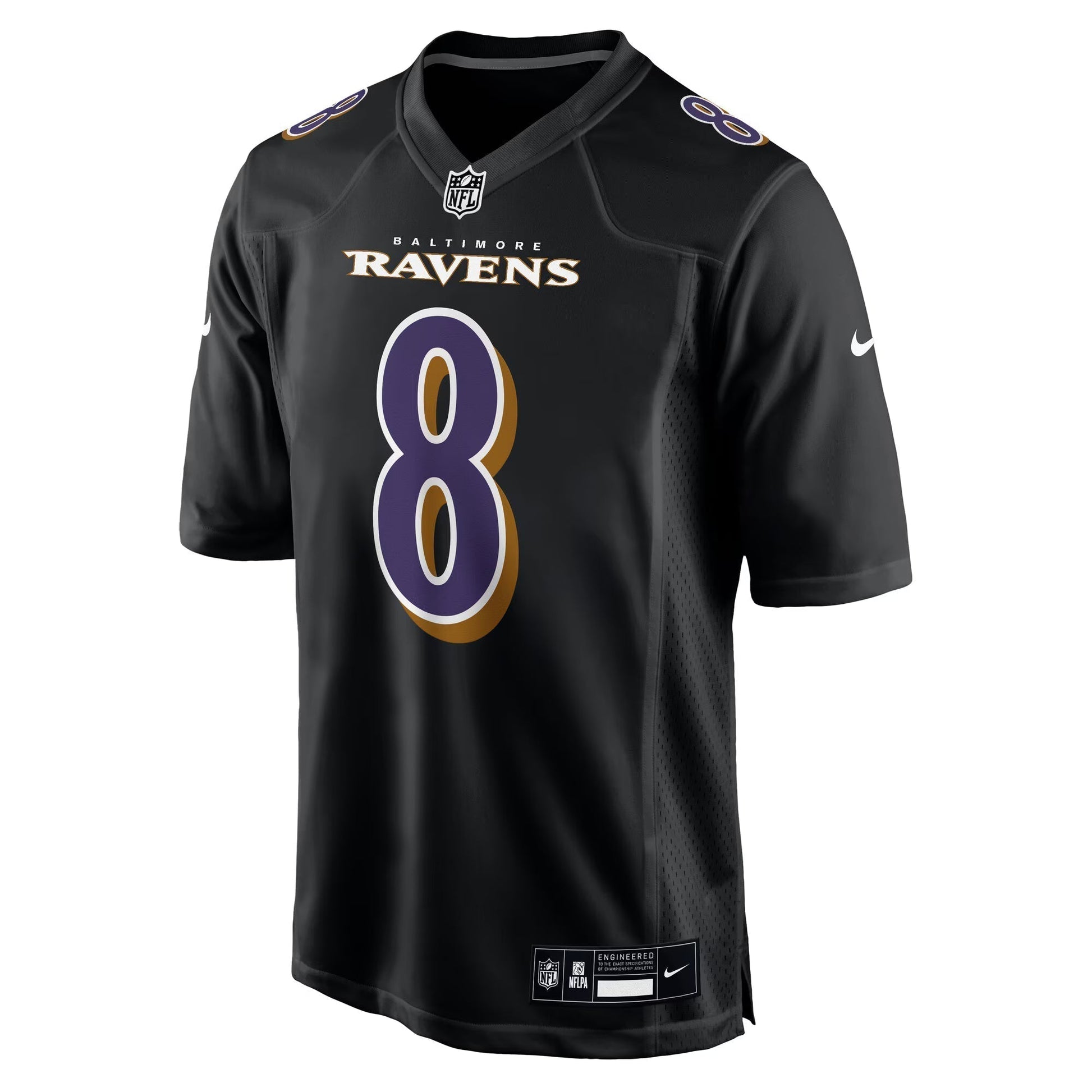 Baltimore Ravens Lamar Jackson Carbon Black Fashion Jersey football jersey product view 2
