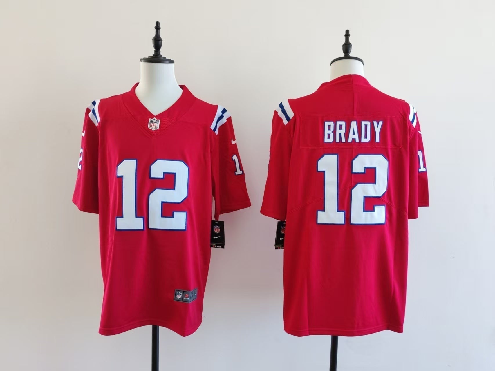 Men's New England Patriots Tom Brady Jersey-Red football jersey product view 1