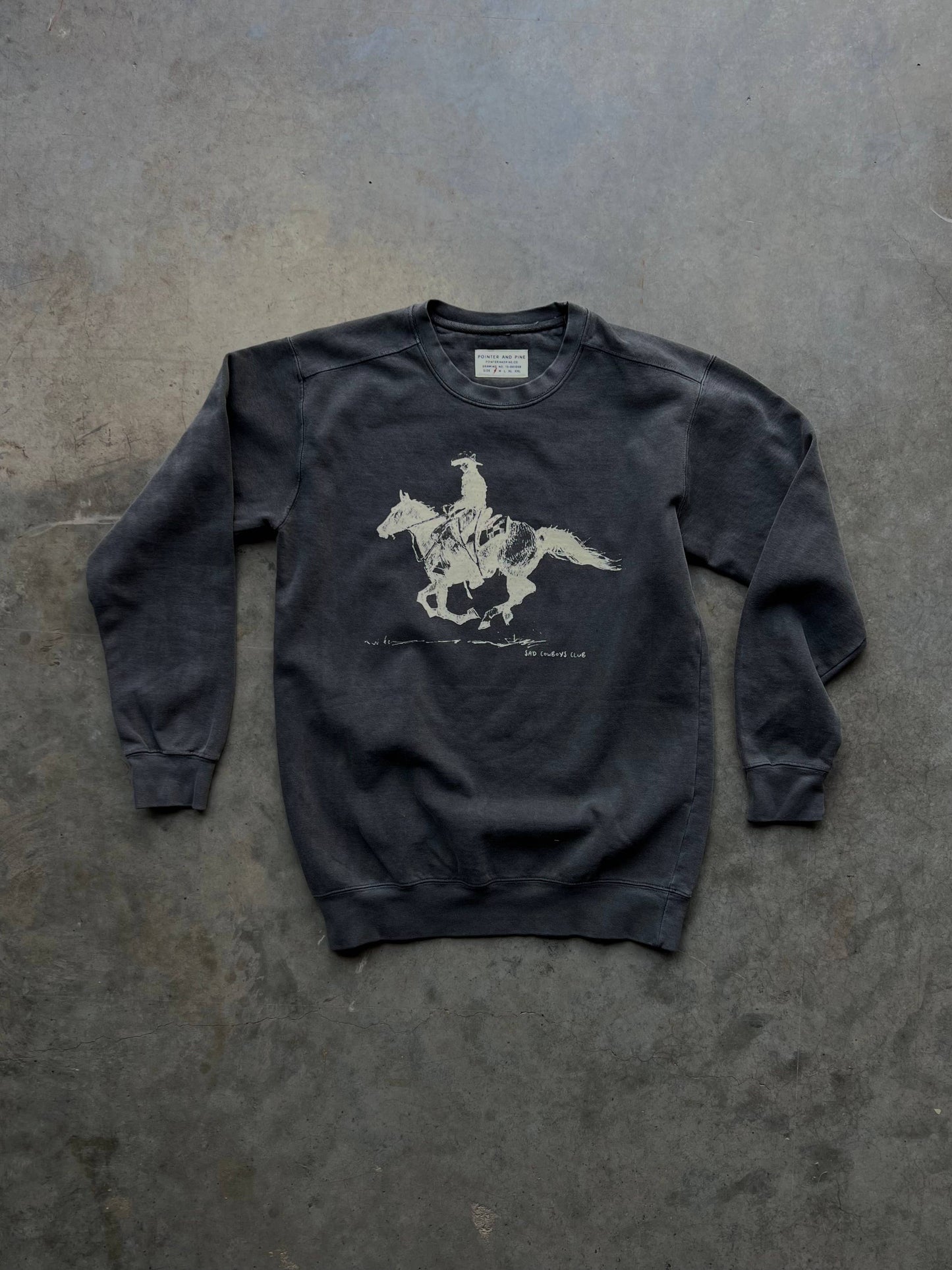 Sad Cowboys Club Crewneck - Charcoal Unisex T-shirt, Sweatshirt, Hoodie, Long Sleeve Tee - T-Shirt, Sweatshirt, Hoodie